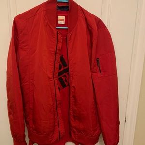 Zara - Red Bomber Jacket